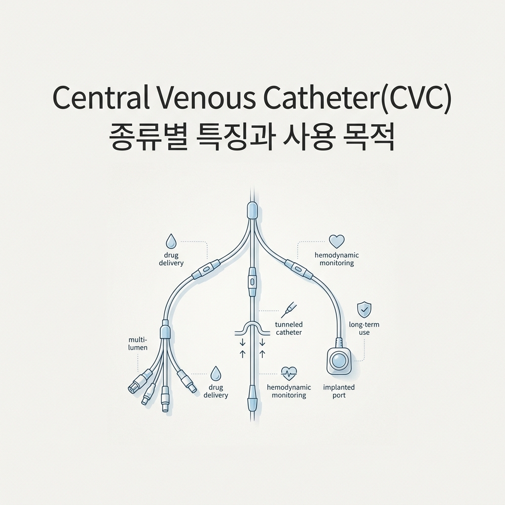 ai thumbnail minimal Central Venous CatheterCVC 종류별 특징과 사용 목적 1785851036