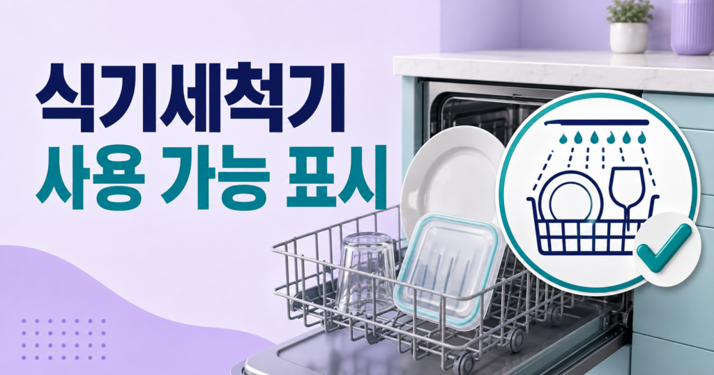 식기세척기 사용 가능 표시와 비슷한 용기 기호 구분법
